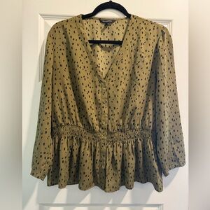 Banana Republic Smocked Waist Blouse